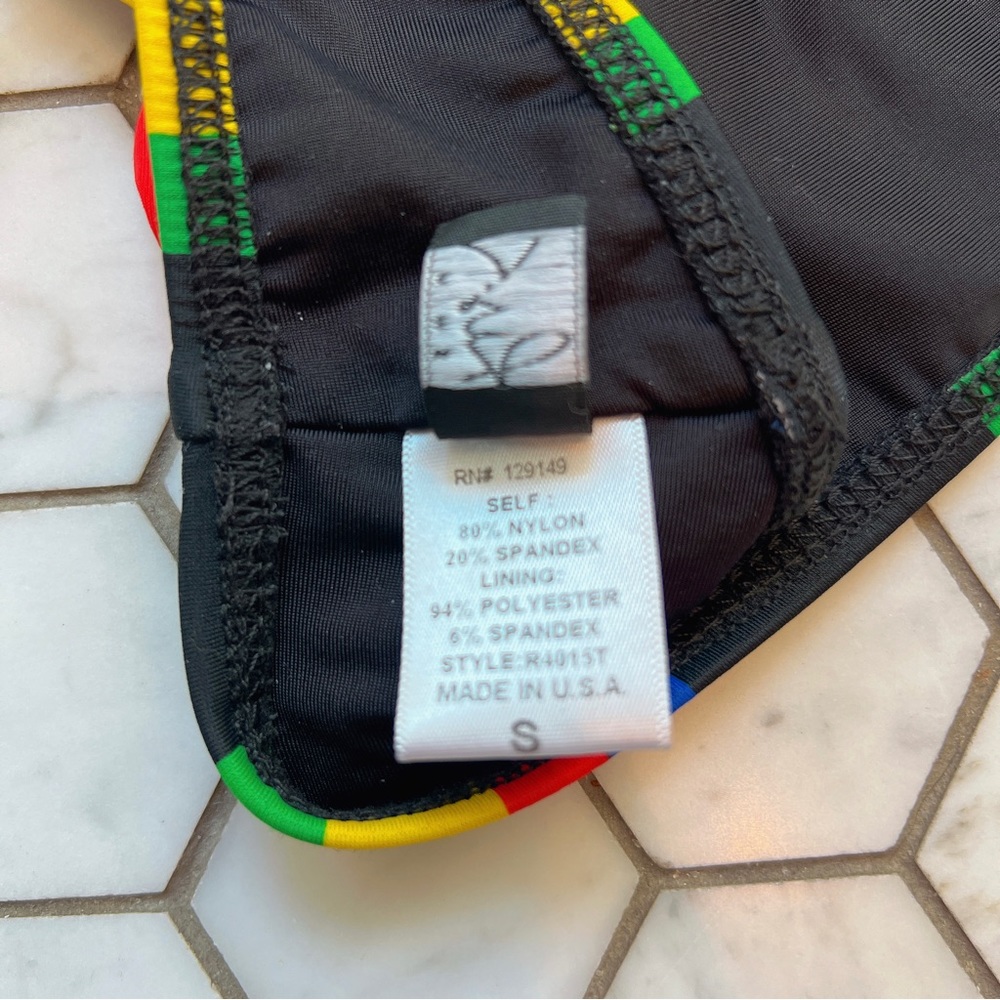 RIS-K Island Stripes Allure Bikini Top S + Horizon Bikini Bottom XS Swimwear - Picture 6 of 10